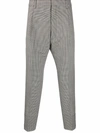 DSQUARED2 HOUNDSTOOTH-PATTERNED CROPPED TAILORED TROUSERS