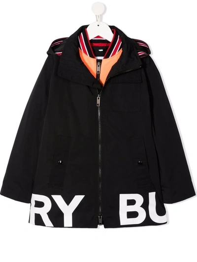 Burberry 2-in-1 Nylon Coat & Jacket In Black