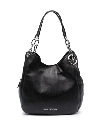 Michael Michael Kors Lillie Logo Plaque Shoulder Bag In Schwarz