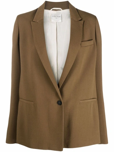 Forte Forte Single-breasted Tailored Blazer In Brown