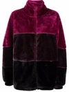 Ugg Elaina Colorblock Faux Fur Coat In Wild Violet Multi