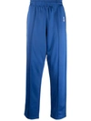 Isabel Marant Logo-print Straight Leg Trousers In Blau
