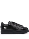 Y-3 HICHO LOW-TOP LEATHER SNEAKERS