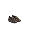 Fendi Brown Sneakers For Babykids With Double Ff In 褐色