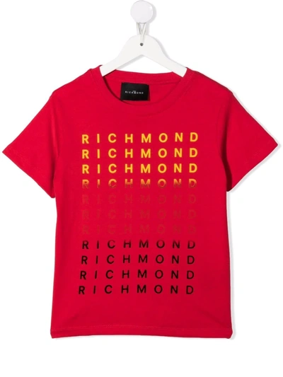 John Richmond Junior Logo Crew-neck T-shirt In 红色