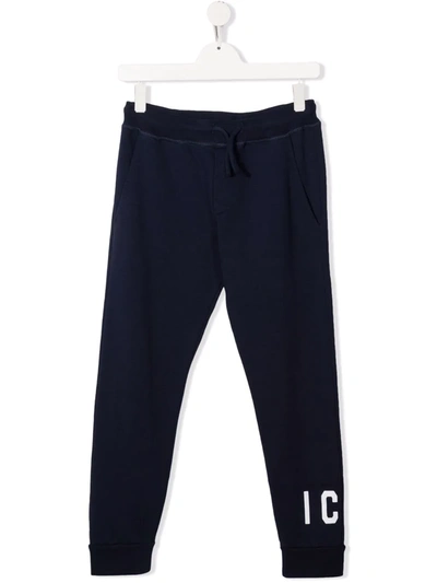 Dsquared2 Teen Logo Tracksuit Bottoms In 蓝色