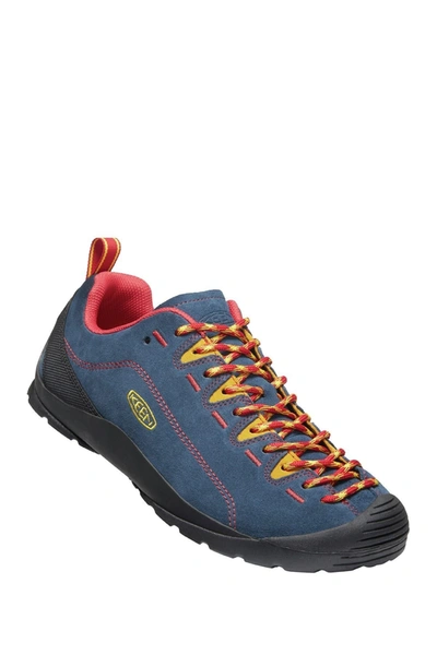 Keen Jasper Sneaker In Majolica Blue/tango Red