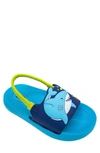 Rainbow Daze Shark Slingback Slide In Blue