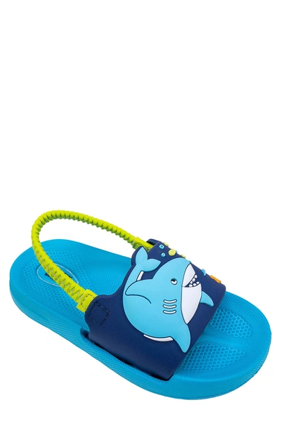 Rainbow Daze Kids' Shark Slingback Slide In Blue