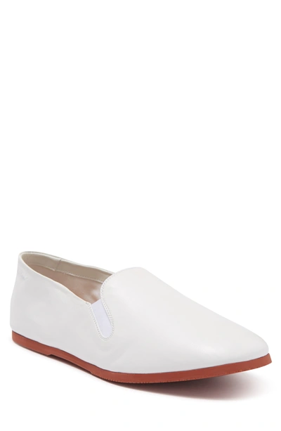 The Row Slip-on Leather Loafer In White