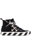 Off-white Vulcanized High-top Sneakers In Black