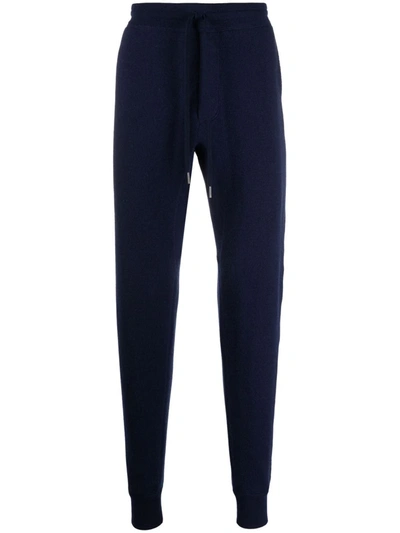 Tom Ford Drawstring-waist Cashmere Track Trousers In Blue