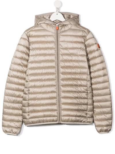 Save The Duck Beige Lightweight Jacket Teen Kids In Neutrals