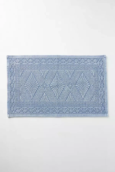 Anthropologie Misona Bath Mat By  In Blue Size S