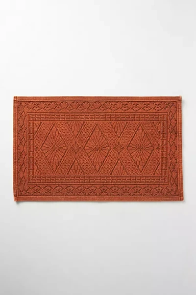Anthropologie Misona Bath Mat By  In Red Size L