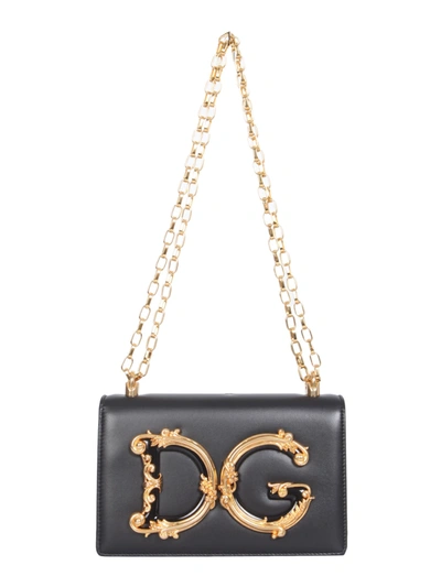 Dolce & Gabbana Dg Girls Shoulder Bag In Nero