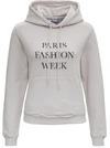 BALENCIAGA GREY COTTON HOODIE WITH PARIS FASHION WEEK PRINT,657683TKV852984