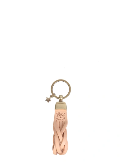 Il Bisonte Key Ring With Charm In Beige