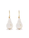 Jil Sander Gold Revive Pearl Earrings In 716 Gold/white
