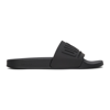 Diesel Embossed-logo Pool Sliders In Black