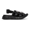 GIVENCHY BLACK MARSHMALLOW SLINGBACK SANDALS