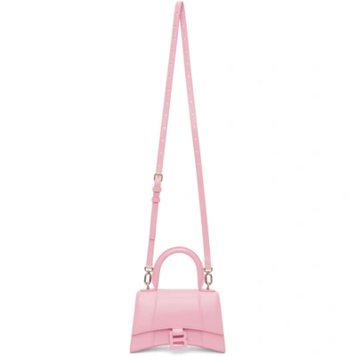 Balenciaga Pink Xs Hourglass Bag In 5906 Candy Pink