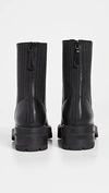 Aquazzura Saint Honore Combat Booties Black In Black