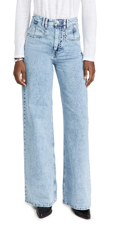 Isabel Marant Lemony Wide-leg Jeans In Light Wash Denim