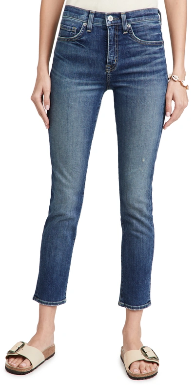 Nili Lotan Mid Rise Jean In Classic Wash