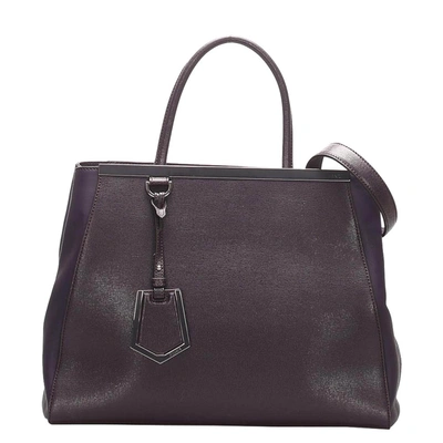 Pre-owned Fendi Black Leather 2jours Satchel Bag