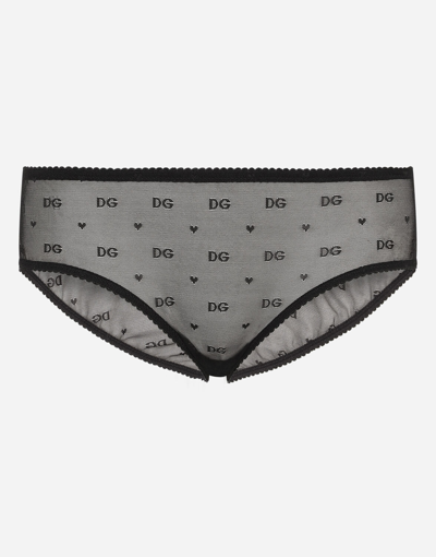 Dolce & Gabbana Monogram-pattern Briefs In Black