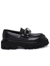 Casadei Chain-detail Chunky Leather Loafers In Black