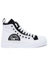 Dolce & Gabbana Two-tone Portofino Canvas Sneakers In White