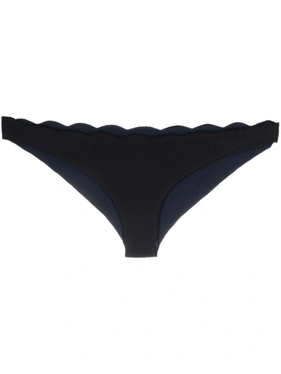 Marysia Santa Barbara Scallop-edged Bikini Briefs In Black