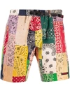 Readymade Patchwork Bandana Print Shorts In Neutrals
