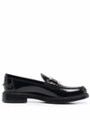 Tod's Leather Loafer Shoes In Black