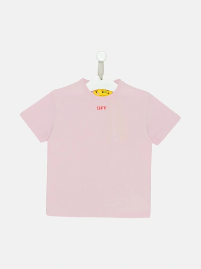 Off-white Pink Cotton Off Stamp T-shirt