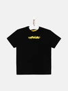 OFF-WHITE T-SHIRT LOGO GIALLO NERA