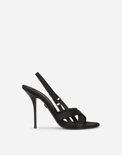 DOLCE & GABBANA SATIN SANDALS