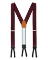 Trafalgar Sutton Solid Color Silk Formal End Suspenders In Burgundy