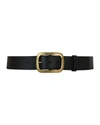 Vaincourt Paris La Captivante Pebbled Leather Belt In Black