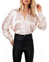 AS BY DF FERRARA RUCHED-SLEEVE SATIN BLOUSE,PROD242630467