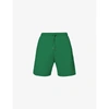 Bel-air Athletics Crest Logo-embroidered Cotton-jersey Shorts In Green