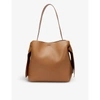 Acne Studios Mini Musubi Leather Top Handle Bag In Camel Brown