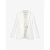 VICTORIA BECKHAM DOUBLE-LAPEL WOOL-TWILL BLAZER,R03739824