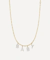 MARIA BLACK GOLD-PLATED BABY MOTHER OF PEARL LETTER CHARM NECKLACE,000732723