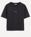 Acne Studios Cropped Length Logo T-shirt In Black