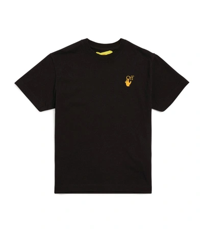 Off-white Cotton Logo T-shirt (4-12 Years) In Black