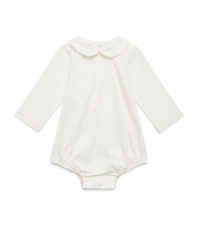Paz Rodriguez Babies' Cotton Peter Pan Bodysuit (1-24 Months) In Ivory