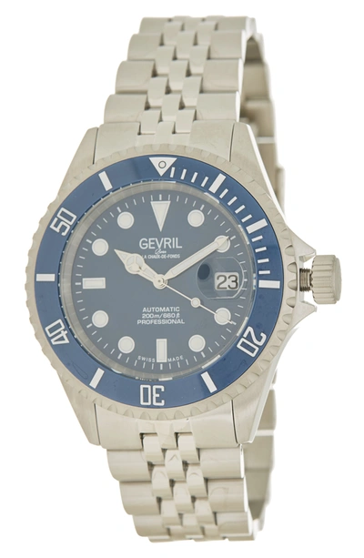 Gevril Wall Street Bracelet Watch, 43mm In Stainless Steel